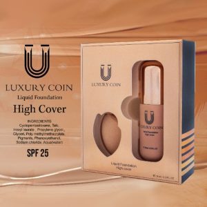 ست کرم پودر لاکچری کوین به همراه پد