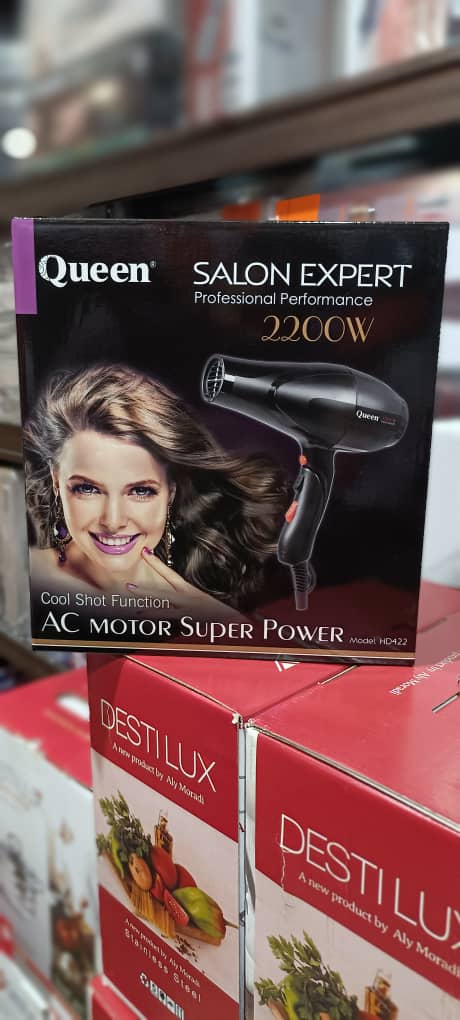 سشوار حرفهای کویین 2200 وات مدل HD422