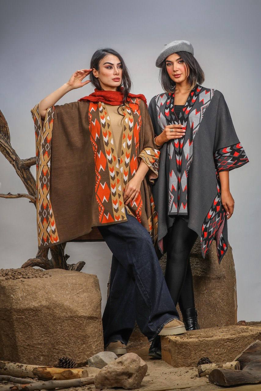 پانچو زمستانی زنانه مدل الایزا