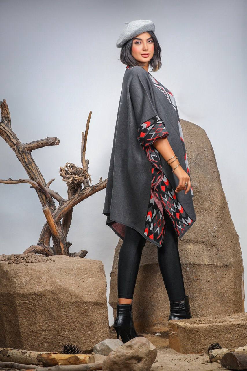 پانچو زمستانی زنانه مدل الایزا