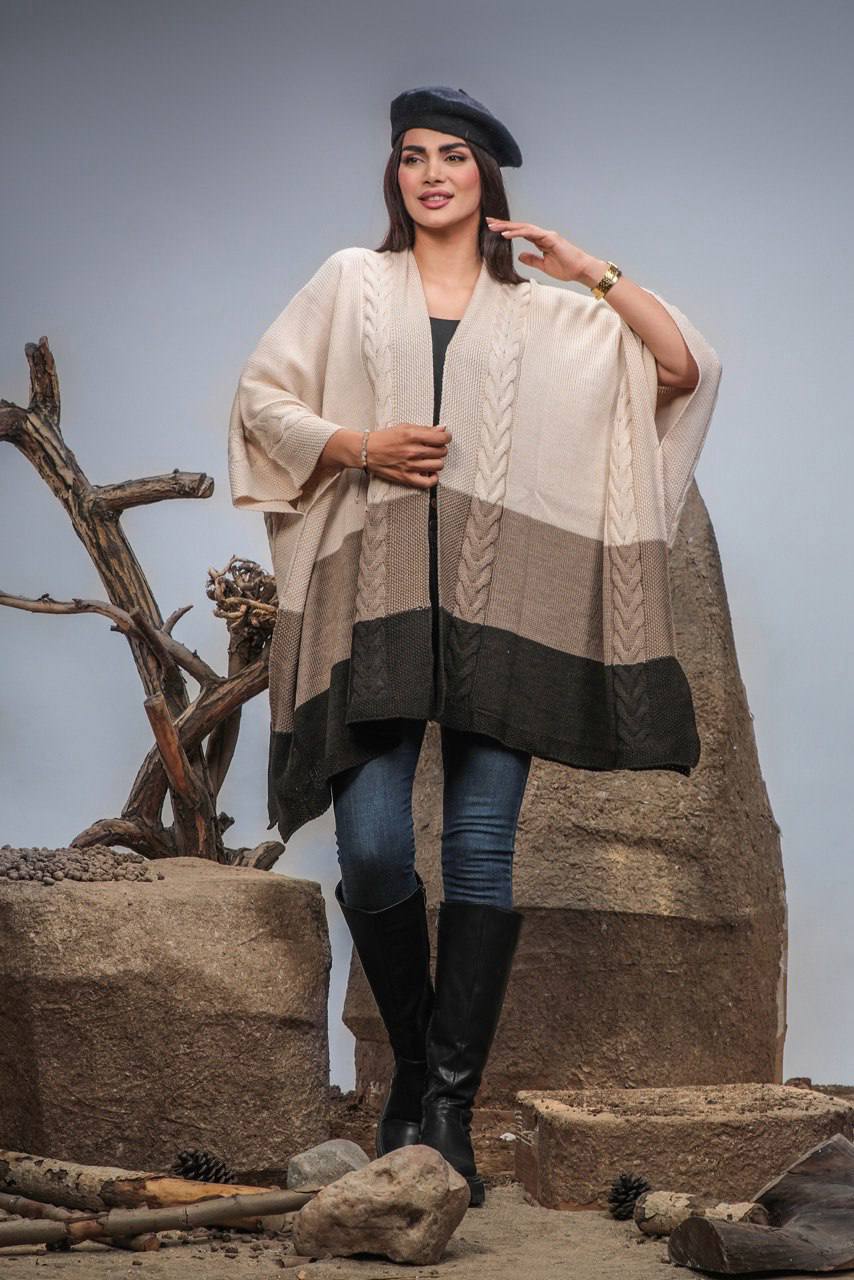 پانچو زمستانی زنانه مدل الایزا