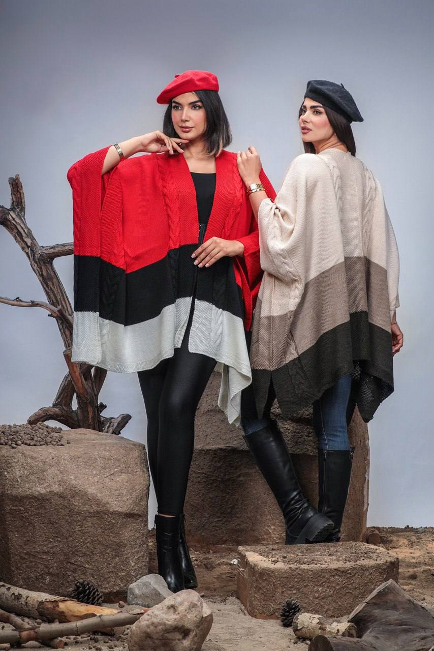 پانچو زمستانی زنانه مدل الایزا