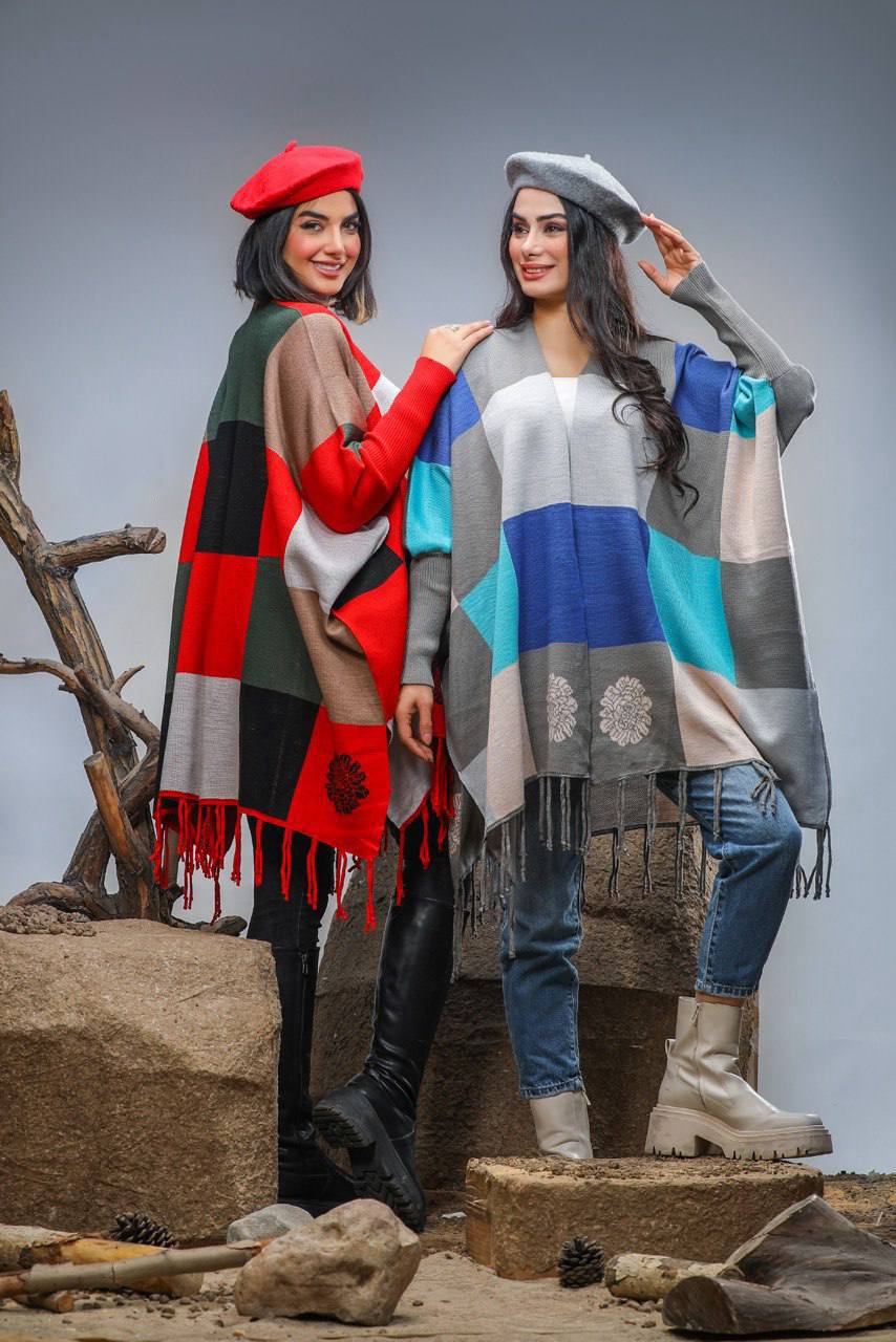 پانچو زمستانی زنانه مدل الایزا