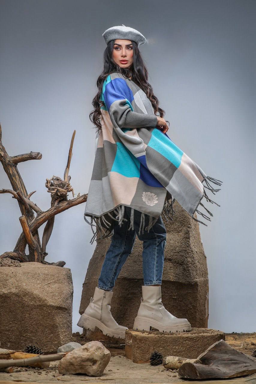 پانچو زمستانی زنانه مدل الایزا