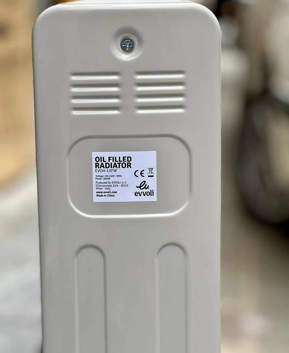 شوفاژ برقی ایوولی مدل EVOH-15FB ظرفیت ۱۵ پره فن دار