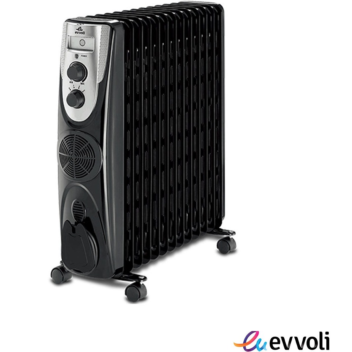 شوفاژ برقی ایوولی مدل EVOH-15FB ظرفیت ۱۵ پره فن دار