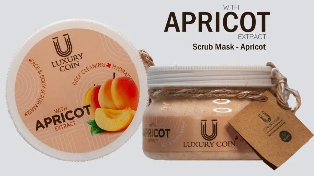 ماسک اسکراب صورت و بدن زردآلو لاکچری کوین