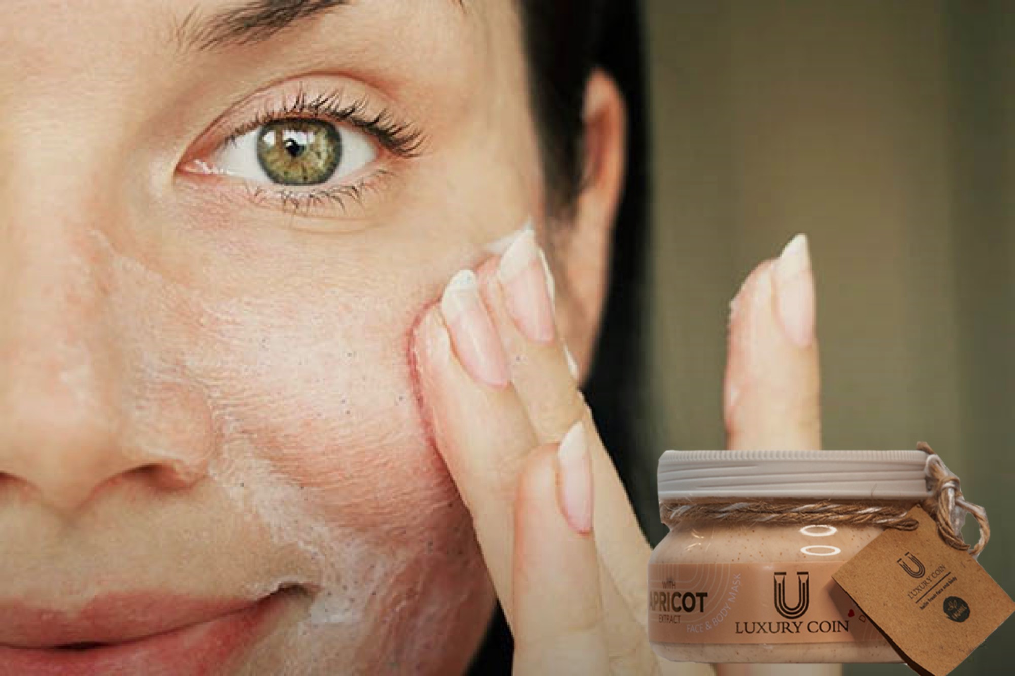 ماسک اسکراب صورت و بدن زردآلو لاکچری کوین